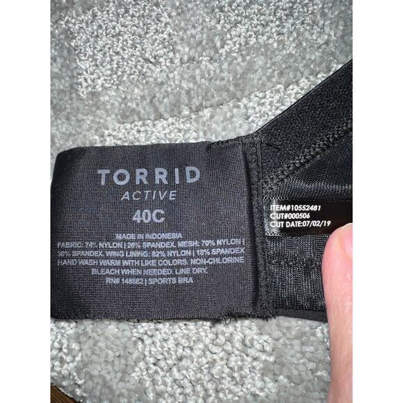 40C Torrid Bra Active Sports Mid Impact Underwire Racerback Option Breathable - Picture 7 of 8